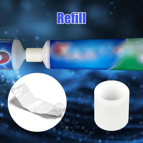 2 PCS معجون الأسنان محولات إعادة ملء للقمة ، معجون الأسنان معجون الأسنان محول معجون الأسنان أنبوب إعادة ملء ونقل أداة نقل معجون الأسنان للسفر ملحقات الحمام in Saudi Arabia