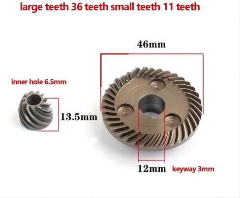 Pinion Gear Set Bevel Gear 9T 11T 14T 10T 35T 56T, Spiral Bevel Pinion Gear for Angle Grinder with Bore Shaft (Color : Type d) in Saudi Arabia