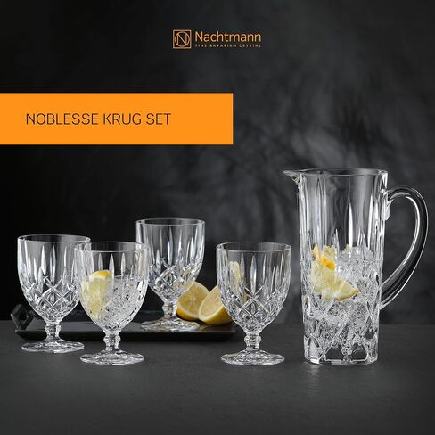 مجموعة Nachtmann Noblesse Collecte مثل نظارات المشروبات المثلجة ، كؤوس المياه الزجاجية الكريستالية ، 15 أونصة ، البيرة ، النبيذ ، والكوكتيلات ، والأدوات الزجاجية للمشروبات المثلجة - مجموعة من 4 in Kuwait