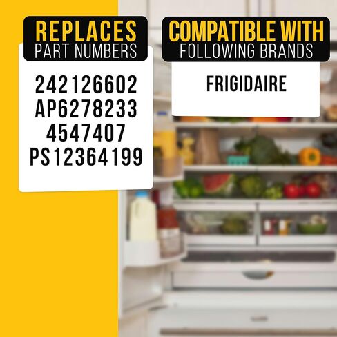 242126602 Fridge Door Shelf Replacement - Compatible Fridgidaire Refrigerator Parts - Replaces 4547407 PS12364199 AP6278233 - Made of Durable Clear Plastic, Easy to Install and Remove in Saudi Arabia