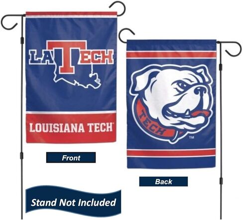 Louisiana Tech Bulldogs Garden Flag 12.5 × 18 بوصة مزدوجة الجوانب الكلية لافتة طبع في الولايات المتحدة الأمريكية ومرخص من WinCraft in Kuwait