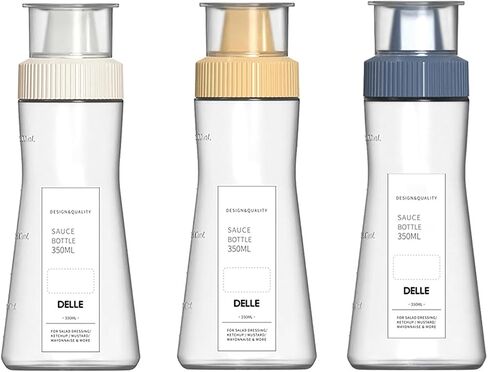 3 PCS CONTERIME SPISE BOTGLE 350ML/11.8oz salad salad mustard remal remal bottle bost (e) in Kuwait