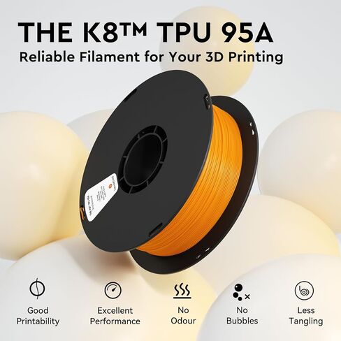 خيوط TPU 1.75 ملم ، فضية معدنية TPU 95A مرنة ثلاثية طابعة ناعمة ثلاثية الأبعاد ، 1 كجم بكرة (2.2 رطل) ، مرونة ممتازة ، تناسب معظم طابعات FDM ثلاثية الأبعاد in Kuwait