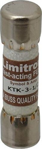 Bussmann KTK-3-1/2 3.5 Amp Limitron Fast Acting Supplementary Fuse Melamine Tube, 600V in Saudi Arabia