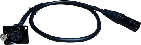 Premium XLR Pass Through Cable, No Solder, for Stage Box, Patch Panel, Floor Box - No Solder for Pro Audio Installations (Male to Female Black) in Saudi Arabia