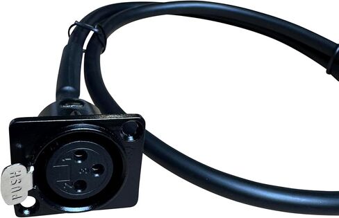Premium XLR Pass Through Cable, No Solder, for Stage Box, Patch Panel, Floor Box - No Solder for Pro Audio Installations (Male to Female Black) in Saudi Arabia
