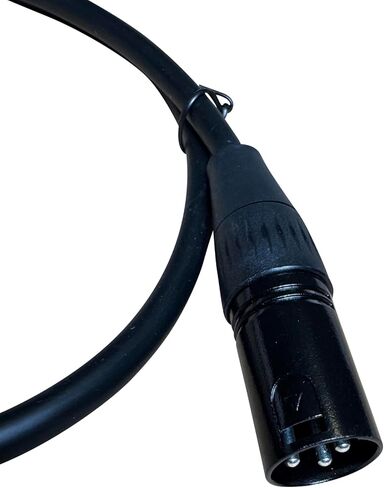 Premium XLR Pass Through Cable, No Solder, for Stage Box, Patch Panel, Floor Box - No Solder for Pro Audio Installations (Male to Female Black) in Saudi Arabia