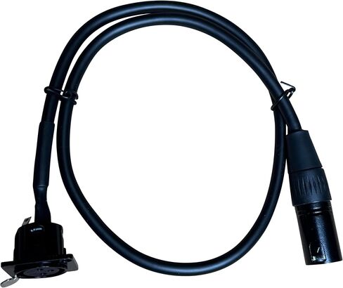 Premium XLR Pass Through Cable, No Solder, for Stage Box, Patch Panel, Floor Box - No Solder for Pro Audio Installations (Male to Female Black) in Saudi Arabia