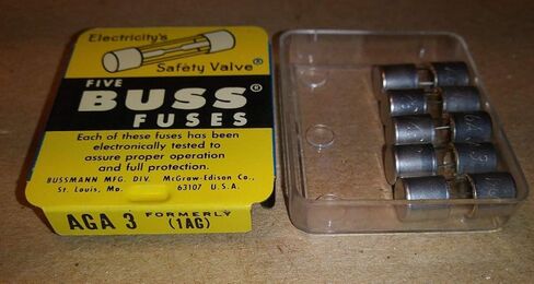 Cooper Bussmann AGA-3 Fuse ، خرطوشة ، 3A ، 6.3x15.9mm ، ACT FST (5 قطع) in Saudi Arabia