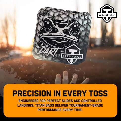 أكياس Titan Bags Dart Cornhole أكياس-تنظيم أكياس قاذفة الذرة مع السجاد الهجين للقطات الاستراتيجية ، وكريات قبضة الطاقة في جميع الأحوال الجوية للقذف الداخلي والخارجي-تصميم كسوري ، 6 "× 6" ، حزمة من 4 in Kuwait