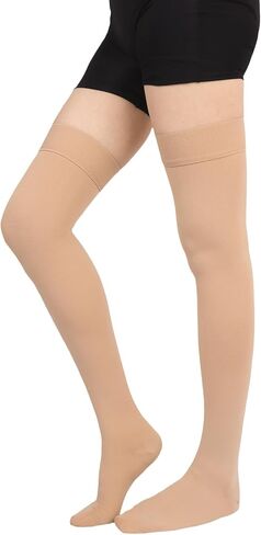 Thigh High Compression Socks Women, 20-30mmHg Compression Stockings for Women Men, Closed Toe Graduated Compression Socks with Silicone Band for Varicose Veins, Edema, Post-Surgery in Saudi Arabia