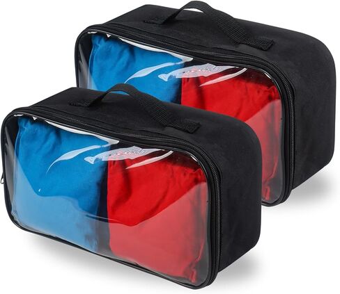 KLMNOP 2 PCS حقيبة كورب أكياس الحمل ، حافلة Cornhole تحمل 8 أكياس الفاصوليا مع مقبض محمول للتخزين والنقل in Kuwait