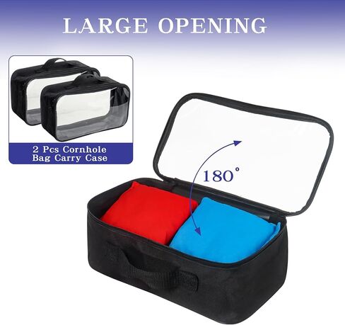 KLMNOP 2 PCS حقيبة كورب أكياس الحمل ، حافلة Cornhole تحمل 8 أكياس الفاصوليا مع مقبض محمول للتخزين والنقل in Kuwait