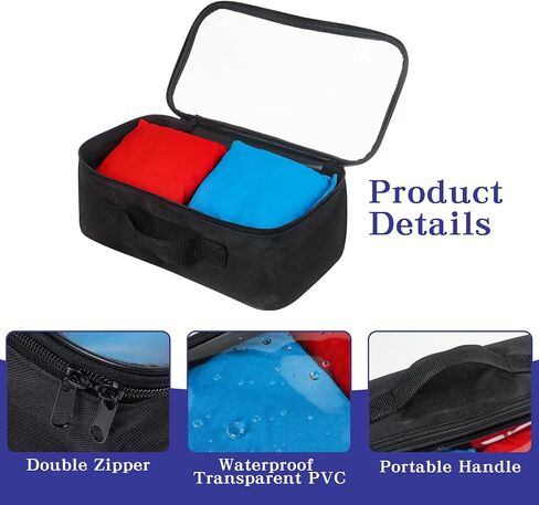KLMNOP 2 PCS حقيبة كورب أكياس الحمل ، حافلة Cornhole تحمل 8 أكياس الفاصوليا مع مقبض محمول للتخزين والنقل in Kuwait