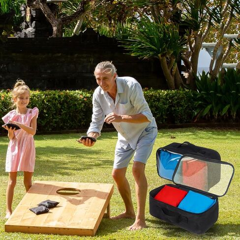 KLMNOP 2 PCS حقيبة كورب أكياس الحمل ، حافلة Cornhole تحمل 8 أكياس الفاصوليا مع مقبض محمول للتخزين والنقل in Kuwait