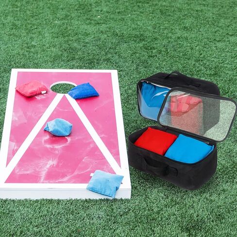 KLMNOP 2 PCS حقيبة كورب أكياس الحمل ، حافلة Cornhole تحمل 8 أكياس الفاصوليا مع مقبض محمول للتخزين والنقل in Kuwait
