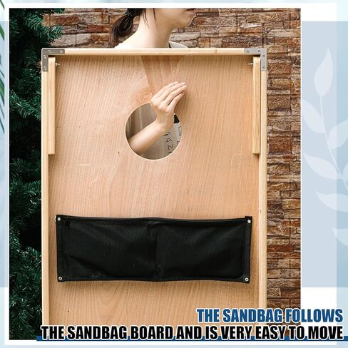4 Pcs Cornhole Bags Storage Case Black Polyester Nylon Cornhole Accessories for Outdoor Cornhole Boards in Kuwait
