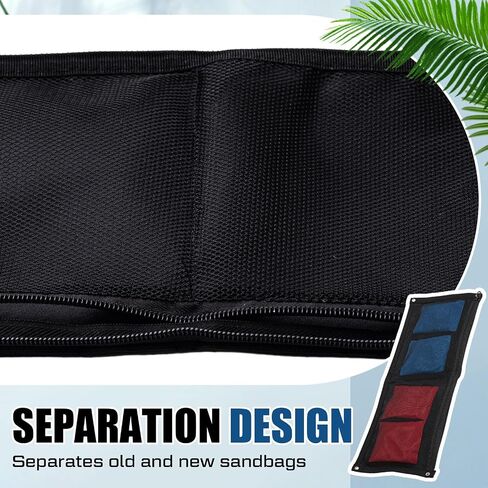 4 Pcs Cornhole Bags Storage Case Black Polyester Nylon Cornhole Accessories for Outdoor Cornhole Boards in Kuwait