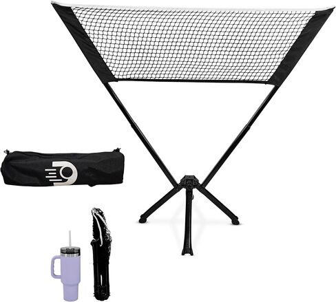 Dinkaroo ™ Mini Portable Practice Net Net-Net Protest Practice Net for Dinks ، Volleys & Trans-Ups-الوزن الخفيف والضغوط والاستعداد للسفر (براءة اختراع معلقة) in Saudi Arabia