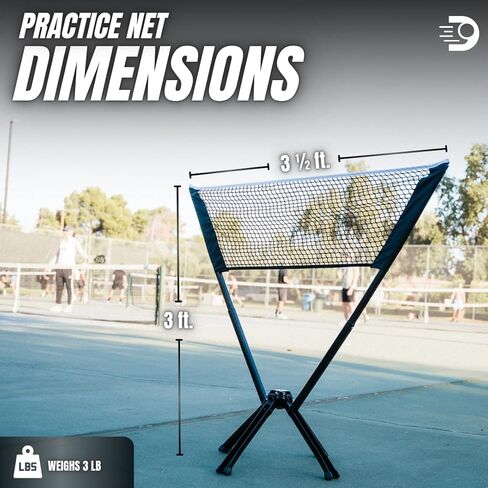 Dinkaroo ™ Mini Portable Practice Net Net-Net Protest Practice Net for Dinks ، Volleys & Trans-Ups-الوزن الخفيف والضغوط والاستعداد للسفر (براءة اختراع معلقة) in Saudi Arabia