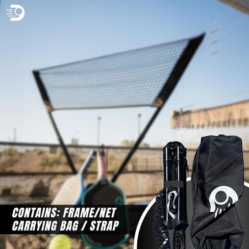 Dinkaroo ™ Mini Portable Practice Net Net-Net Protest Practice Net for Dinks ، Volleys & Trans-Ups-الوزن الخفيف والضغوط والاستعداد للسفر (براءة اختراع معلقة) in Saudi Arabia