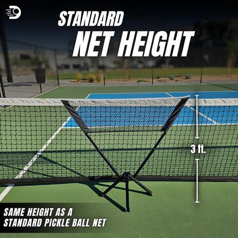 Dinkaroo ™ Mini Portable Practice Net Net-Net Protest Practice Net for Dinks ، Volleys & Trans-Ups-الوزن الخفيف والضغوط والاستعداد للسفر (براءة اختراع معلقة) in Saudi Arabia