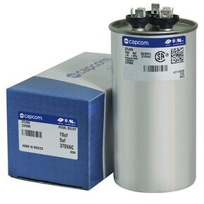 27L633 70 + 5 uf MFD 370 Volt VAC - GE Genteq Replacement Round Run Capacitor by Capcom in Kuwait