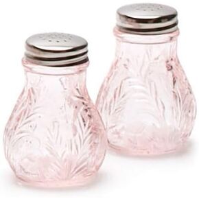 Salt & Pepper Shaker Set - Inverted Thistle - American Made - Mosser Glass USA (Pink) in Saudi Arabia