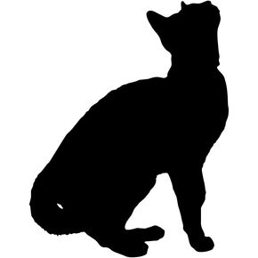 Cat Silhouette Sticker Secal Notebook Car Laptop 5 "× 3" (أسود) in Kuwait
