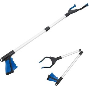 2025 Upgrade Grabber Reacher Tool, 32" Foldable Reacher Grabber Pickup Tool with 360° Rotating Jaw & Magnet, Trash Picker Upper Grabber, Lightweight Grabbers for Seniors Heavy Duty (Blue) in Kuwait
