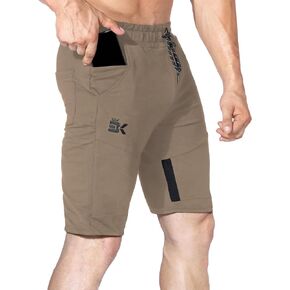 BROKIG Mens Thighs Mesh Gym Workout Shorts, Bodybuilding Slim Athletic Running Shorts for Men with Zipper Pockets in Saudi Arabia