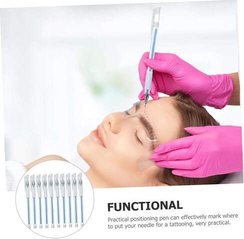 10pcs Skin Marking Pens for Accurate Eyebrow Positioning Precision Makeup Tools for Contouring and Tattooing Lightweight and Easy to Use in Saudi Arabia