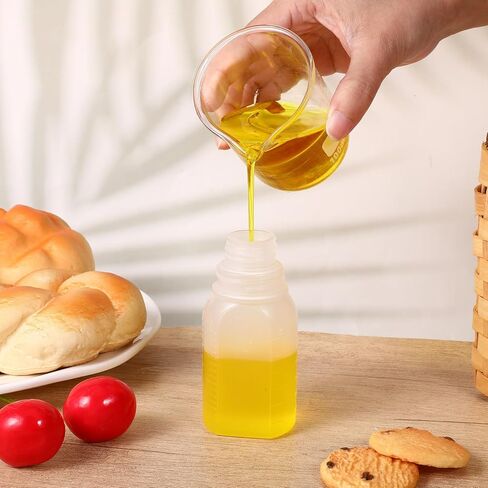 حاوية صلصة السلطة 6 PCS للذهاب ، 2 أونصة تسرب زجاجات الضغط المصغرة على الصلصات زيت السوائل الكاتشب مع كاب المسمار بحجم سافر سلطة صلصة الصلصة لتناول طعام الغداء in Kuwait