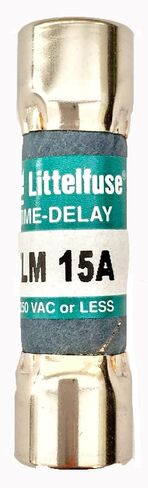 Littelfuse 0flm015.t Midget Fuse ، تأخير الوقت ، 250 فولت ، 15 أمبير (حزمة 10) in Saudi Arabia