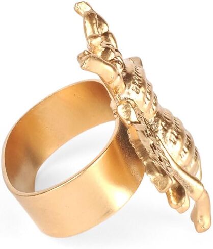 خواتم المنديل الذهبية المزخرفة في استوديو Jaye ، حامل منديل الأسد ، معدن منديل الأسد ، حلقات منديل الطاولة الحديثة لديكور الطاولة المنزلية ، عطلات الحيوانات والمنديل الزفاف ، إنهاء مينا 4 "× 2.75" (مجموعة من 4) in Kuwait