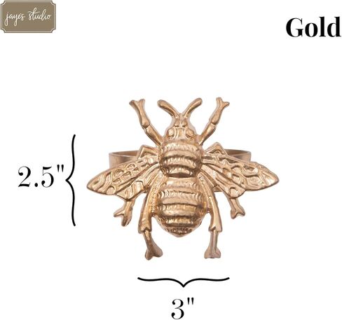 خواتم المنديل الذهبية المزخرفة في استوديو Jaye ، حامل منديل الأسد ، معدن منديل الأسد ، حلقات منديل الطاولة الحديثة لديكور الطاولة المنزلية ، عطلات الحيوانات والمنديل الزفاف ، إنهاء مينا 4 "× 2.75" (مجموعة من 4) in Kuwait