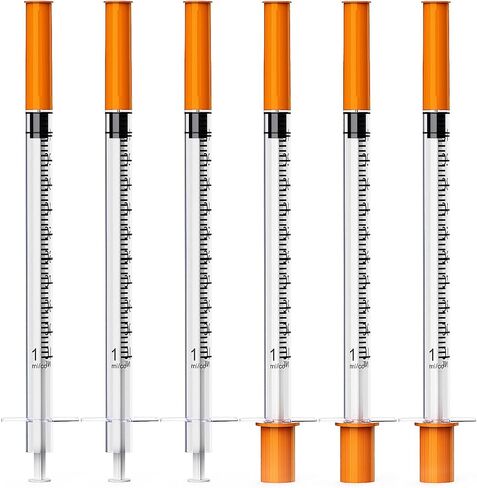 1ml/cc 31G Lab Syringes 1/2 Inch (12.7mm) Syringe, 25 Pack – Individually Sealed in Saudi Arabia