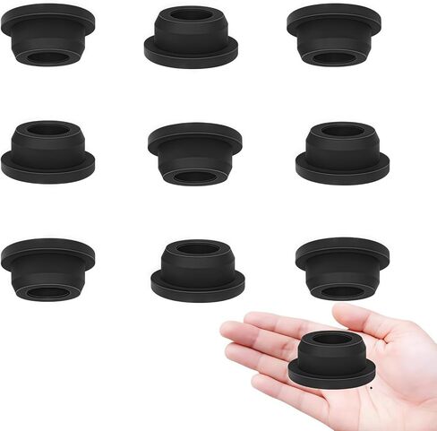 10 PCS 26 مم/1 بوصة قابس مطاطي من السيليكون المقاوم للماء ، سدادات مطاطية من النوع T ، مقابس زر ختم زجاجة مرنة على الثقوب المستديرة 25-26 مم (أسود) in Saudi Arabia