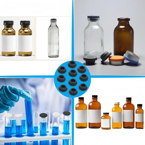 10 PCS 26 مم/1 بوصة قابس مطاطي من السيليكون المقاوم للماء ، سدادات مطاطية من النوع T ، مقابس زر ختم زجاجة مرنة على الثقوب المستديرة 25-26 مم (أسود) in Saudi Arabia