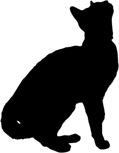 Cat Silhouette Sticker Secal Notebook Car Laptop 5 "× 3" (أسود) in Kuwait