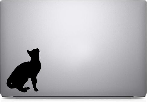 Cat Silhouette Sticker Secal Notebook Car Laptop 5 "× 3" (أسود) in Kuwait