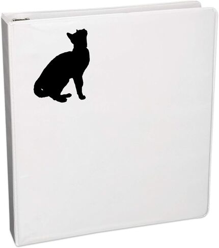 Cat Silhouette Sticker Secal Notebook Car Laptop 5 "× 3" (أسود) in Kuwait