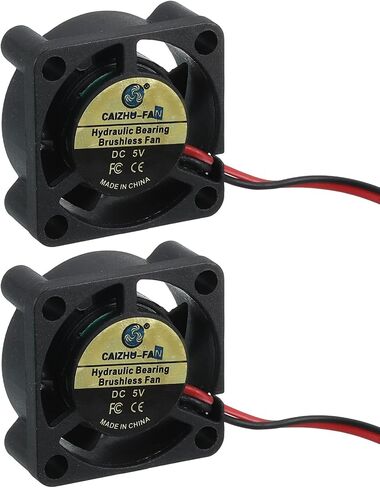 MECCANIXITY 2510 Fan 25mm x 10mm 1 Inch 24V Small Plastic Cooling Fan 2 Pin for Computer PC Case CPU Heatsink 3D Printer Desktop Cooling Router Server(2 PCS) in Saudi Arabia