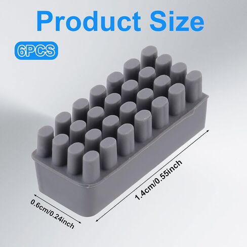 6pcs 3D Printer Silicone Nozzle Brush, Heat-Resistant Nozzle Cleaner Brush Compatible with Bambu Lab P1P/P1S/X1/X1C/X1E 3D Printers in Saudi Arabia