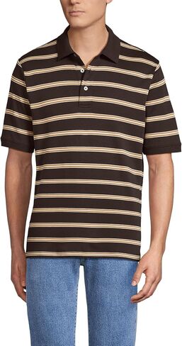Lands' End Mens Short Sleeve Supima Polo Black Tall Large in Saudi Arabia