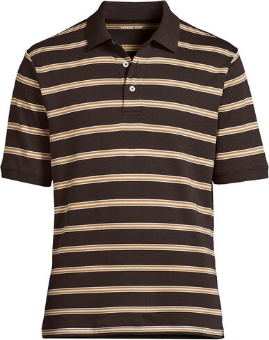 Lands' End Mens Short Sleeve Supima Polo Black Tall Large in Saudi Arabia