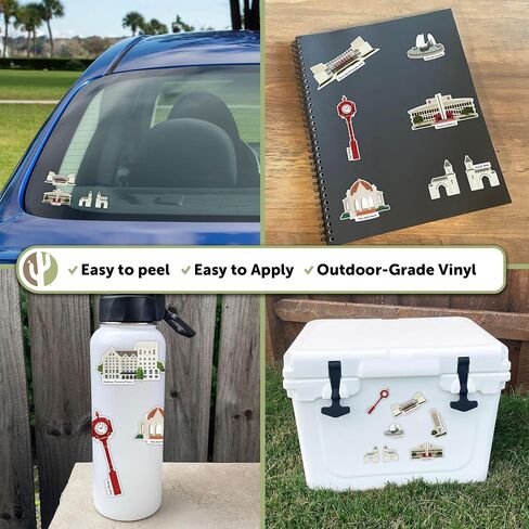 Desert Cactus Indiana University Hoosiers Bloomington Sticker Vinyl Decals Laptop Water Bottle Car T2 (Type 2-8 Landmarks) in Saudi Arabia