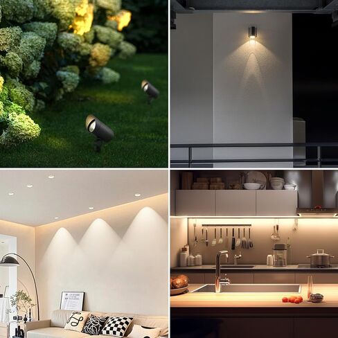 MR16 Halogen Light Bulb 2 pin 50W 12V, High Output GU5.3 Base for Landscape Lights, Track Lights, Fiber Optics, Desk Lamps, 2700K Warm White Dimmable, 6 Pack in Kuwait
