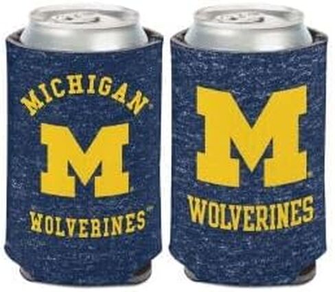 Michigan Wolverines HEATHERED Can Cooler 12 oz. in Saudi Arabia