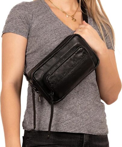 Laney Buffalo Leather Pack Pack Organizer by Lady Well with Stabling zippers (Cognac) in Saudi Arabia